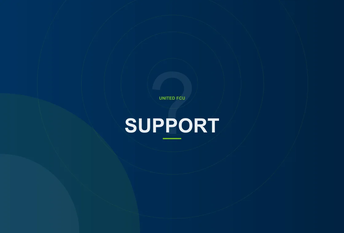 United FCU member exploring secure message support through secure online banking