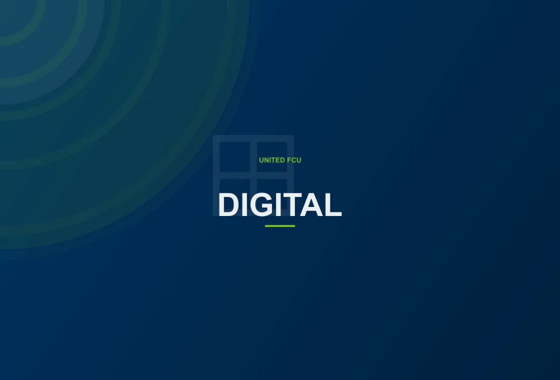 United FCU digital banking user reviewing balances and payments on a phone