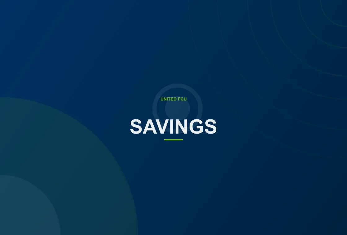 United FCU member checking high-yield savings interest and transfers on a laptop