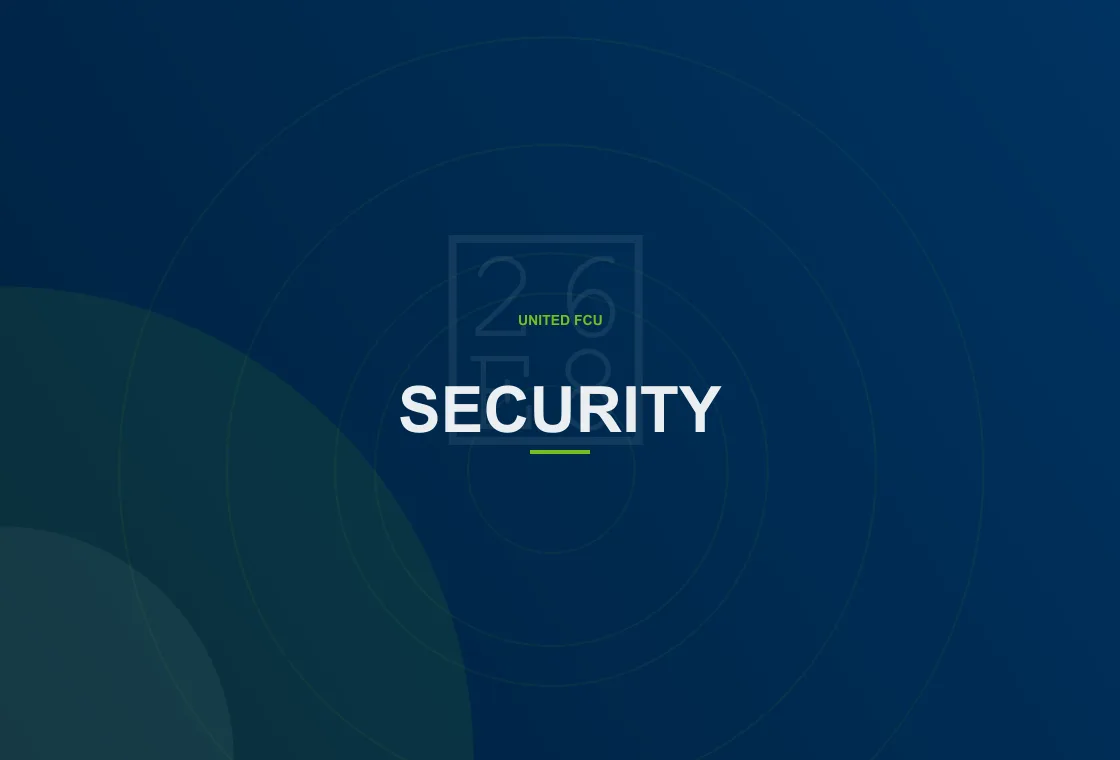 United FCU member exploring data encryption through secure online banking