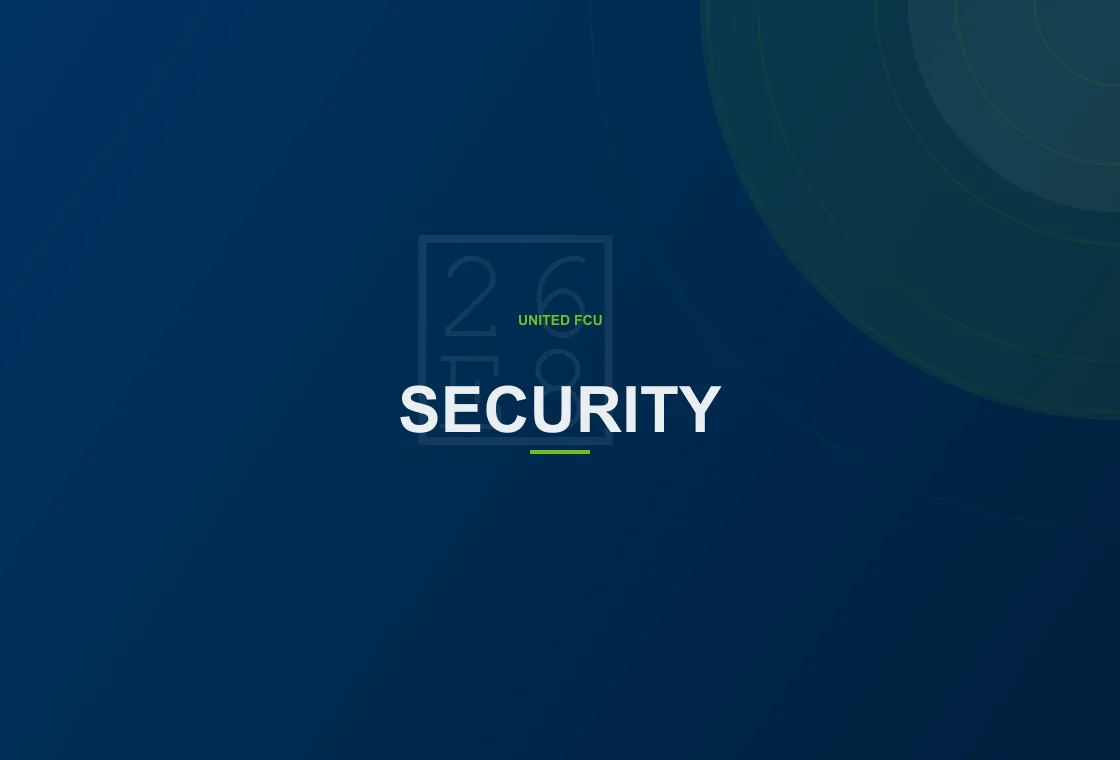 United FCU online banking user viewing What password practices keep your accounts secure account information