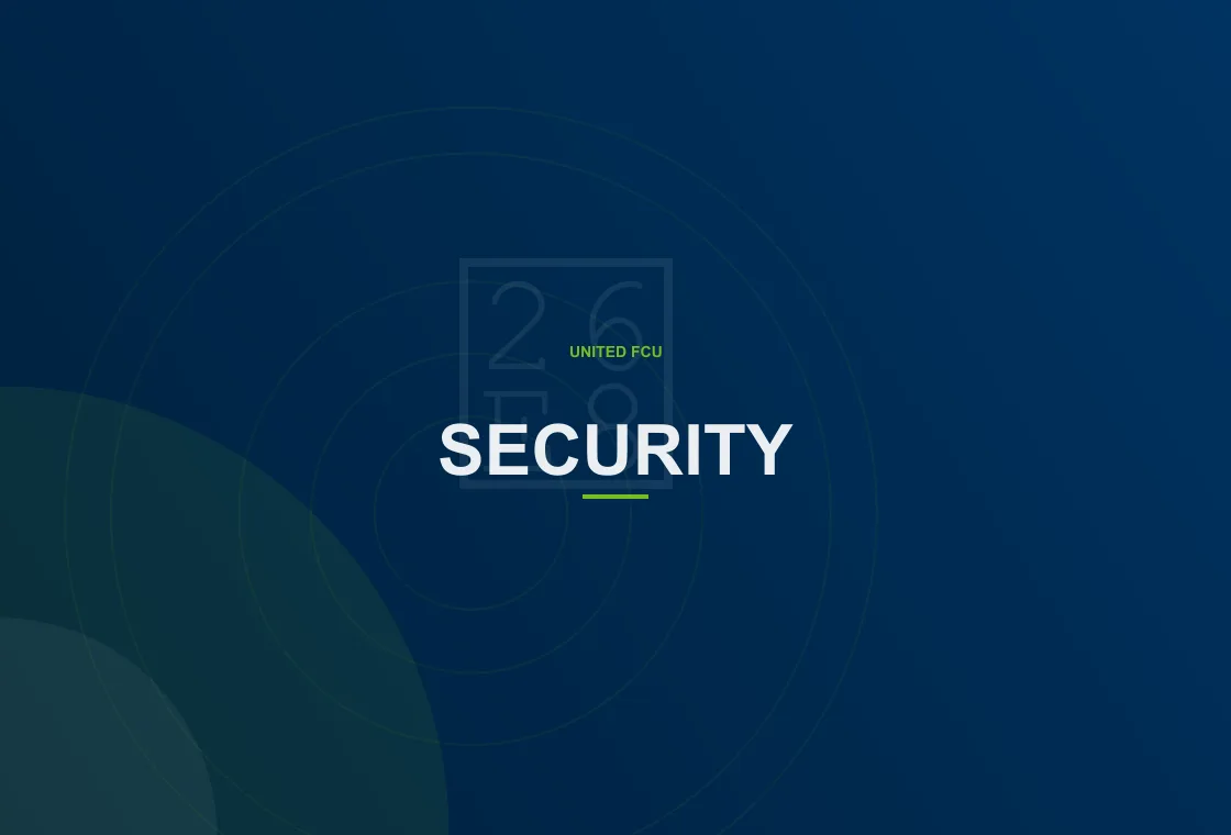 United FCU online banking user viewing How does the unified security platform work account information